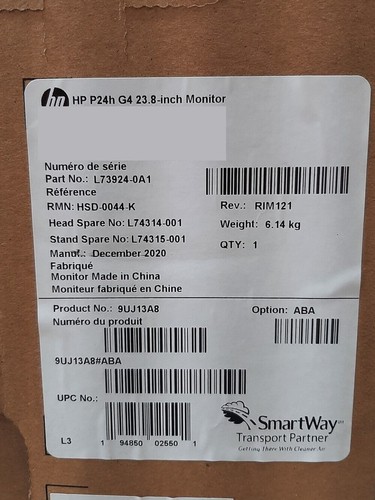 HP P24H G4 23.8" IPS LCD 60Hz 1920x1080 HDMI 3.5mm Black Monitor (9UJ13A8#ABA) - Picture 4 of 6