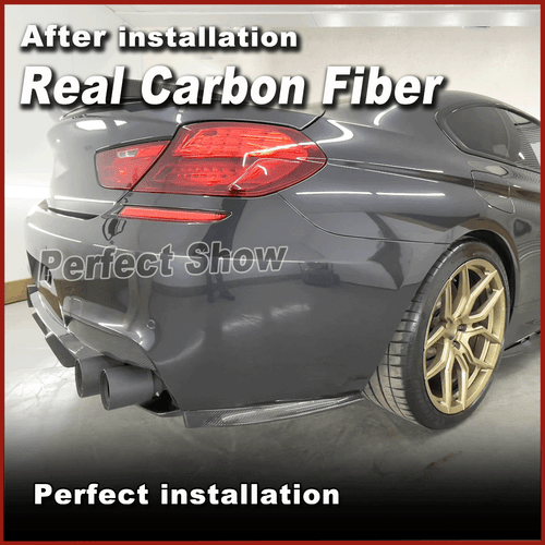 For BMW F06 F12 F13 M6 13-19 Real Carbon Fiber Rear Bumper Diffuser Lip Spoiler - Picture 6 of 16
