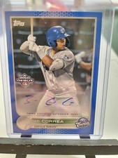 J.C. Correa Blue 6/150 2022 Topps Pro Debut Auto