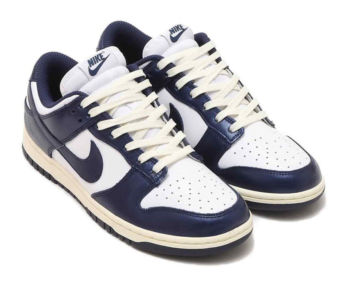 Nike WMNS Dunk Low PRM Midnight Navy and White FN7197-100 US Nike WMNS Dunk Low PRM Midnight Navy and White FN7197-100 US