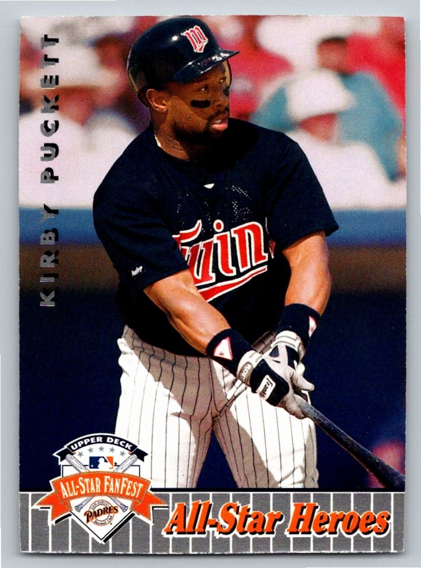 Kirby Puckett 1992 Upper Deck All-Star Heroes Card #35 Twins MLB Baseball Card