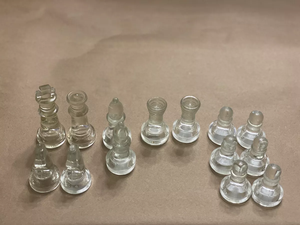 LOT~15 GLASS REPLACEMENT Rooks chess PIECES Board Games Decor. Bishops,  Knights