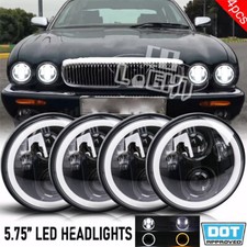 4PCS 5.75" 5-3/4 inch Round LED Headlights High Low Beam For Jaguar XJ XJR XJ8