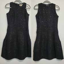Michael Michael Kors Sequined Tweed Dress in Black Size 2