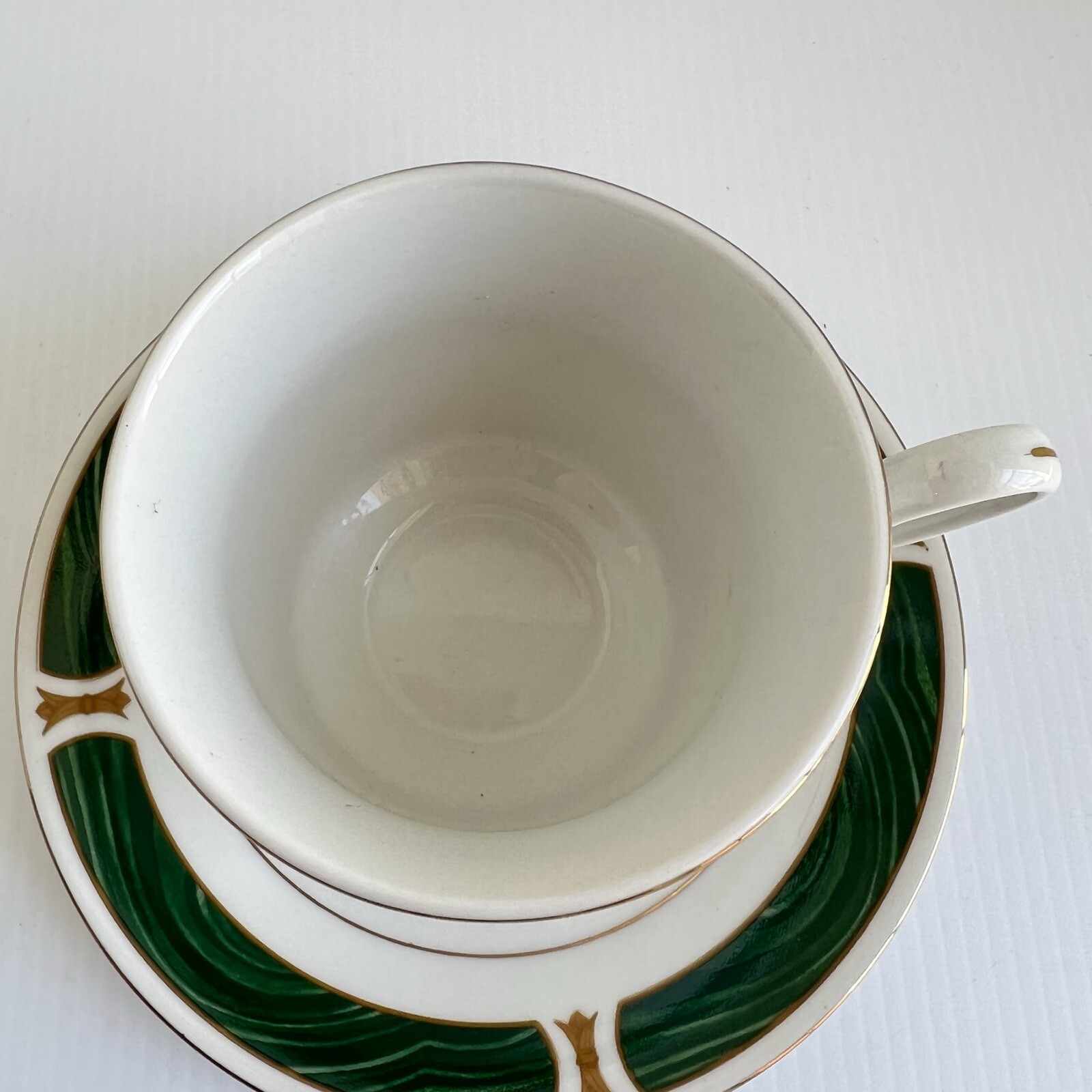 Majesty Fine China Cup And Saucer MALACHITE 8420 Gold Rim eBay