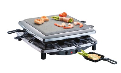 Steba RC 3 Plus Chrom  Made in Germany Premium Raclette -  26 x26 cm Grillfläche