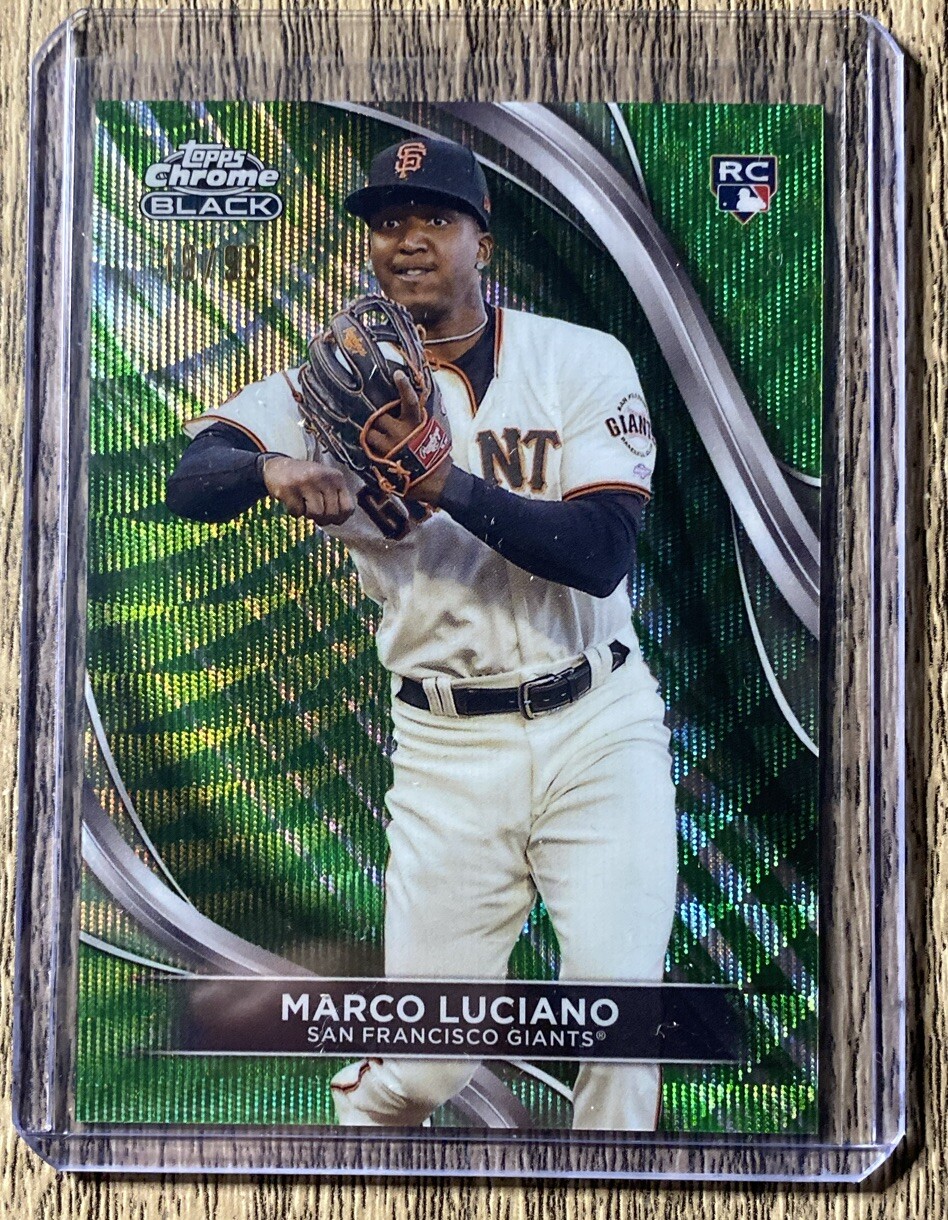 2024 Topps Chrome Black Marco Luciano RC Green /99 San Franscico Giants #7