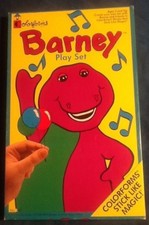 Barney Colorforms Play Set Game Complete Great Condition 1993 Purple Dinosaur