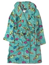 Star Wars Girls Soft Blue Baby Yoda Mandalorian Robe House Coat Pajama