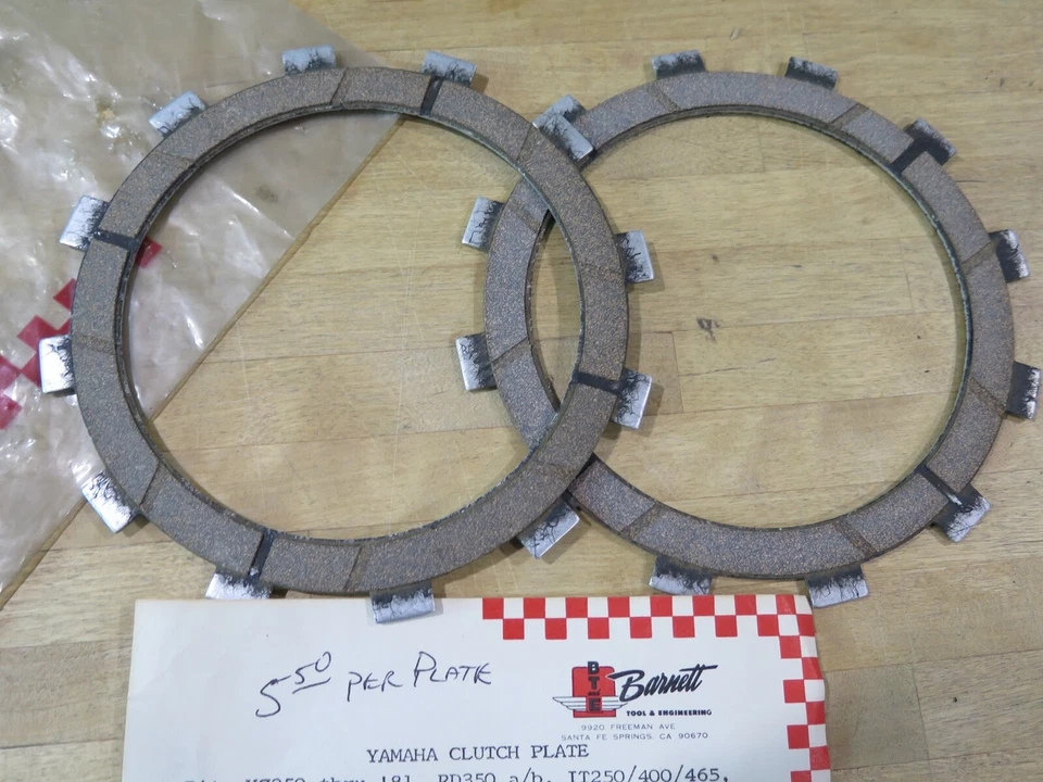 2 placas de embrague Barnett YPK-8 YPK-8 para Yamaha RD350 RD400 IT250 YZ465 (12A4) Foto 2 de 2