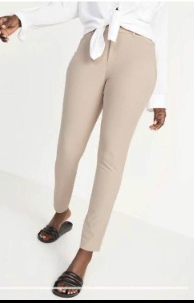 🌺🌺 High-Waisted Pixie Full-Length Pants for Women Tan Size 8 NWT | eBay