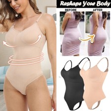 Women Thong Slimming Waist Trainer Tummy Control Body Shaper Bodysuit