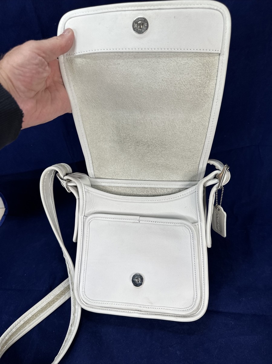Coach Vintage Crossbody Bag Legacy Medium Studio Flap White
