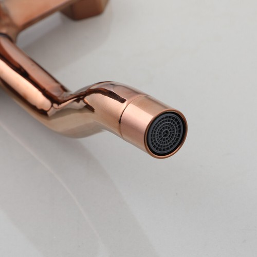 Rose Gold Mixer Square Rain Shower Wall Mount Bathroom Hand Sprayer Faucet Kit - Picture 4 of 13