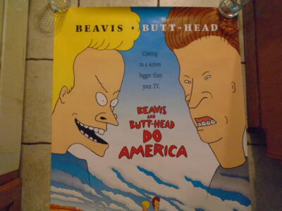 Original Movie Poster Beavis and Butt-Head do America 1996 27 x 40