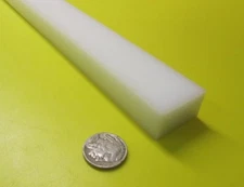 HDPE White Bar 3/4" Thick x 1.25" Wide x 36" Long, 2 Pcs. 6 Ft Total