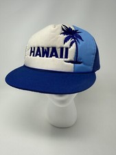 Vintage 80s 90s Hawaii Snapback Mesh Trucker Hat Cap Hawaiian Headwear