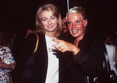 Frauke Ludowig and Milena Preradovic at E-Plus Party 1997 Old Photo