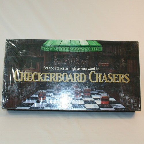 Checkerboard Chasers Shot Glass Drinking Game Checkers Complete Party Game New - Picture 2 of 9