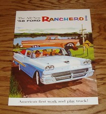 1958 Ford Ranchero Sales Brochure 58 Pickup Truck 1958 Ford Ranchero Sales Brochure 58 Pickup Truck