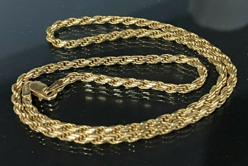 Italian 14K Solid Gold Twisted Rope 