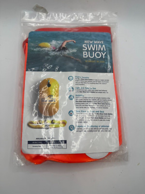 New Wave Swim Buoy for Open Water Swimmers / Triathletes Bright Orange NIP OS