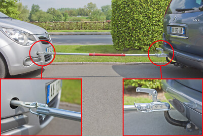 Zugmaul Anhänger WAJ Auto Abschleppstange 3T Schleppstange Abschleppseil Pannenhilfe Mit Dämpfung Abschleppstange Anhängerkupplung