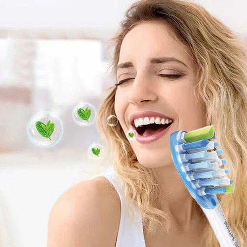 Philips Sonicare C3 Optimal Premium Plaque Bürstenköpfe HX9044 4/8x Schwarz Weiß - Foto 7 di 37