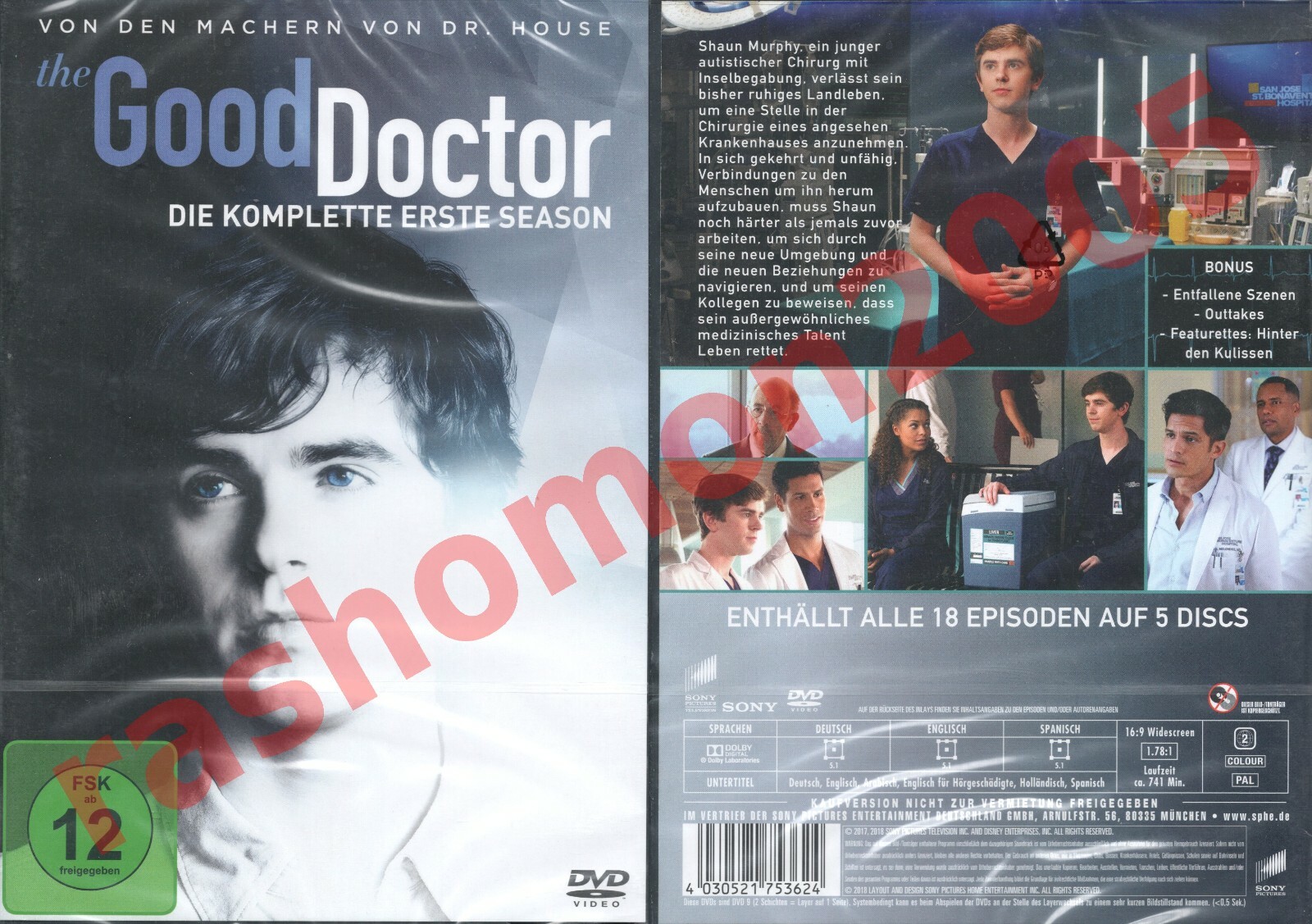 DVD THE GOOD DOCTOR TV SERIES FIRST SEASON 1 Freddie Highmore Region 2 PAL NEW