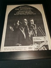The Lettermen Chanson D'Amour Rare Original Promo Poster Ad Framed!