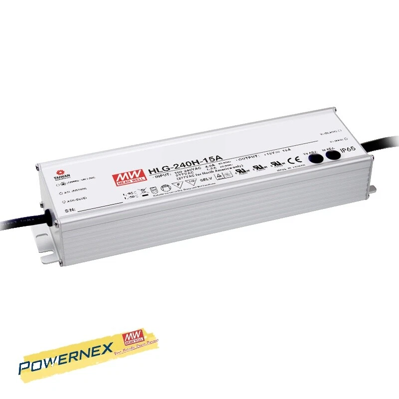 MEAN WELL Ajustable 8 Fuentes de alimentación de una salida de corriente máxima