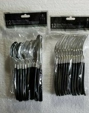 Elegant Specialty Plastic Cutlery 24 Pieces Disposable Silverware Party Diva NEW