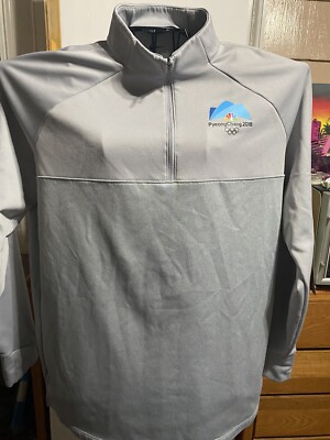 NIKE 2018 PyeongChang Olympics Large Half Zip Pullover Golf Sweatshirt 