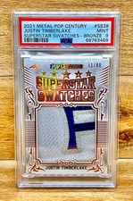 Justin Timberlake 2021 Metal Pop Century Super Star Swatches PSA 9
