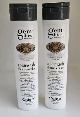 Celeb Luxury Gem Lites Brown Diamond Sunbrown Wash 8.25 Fl. oz (LOT OF 2)