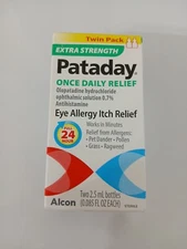 Pataday Once Daily Relief. Ophthalmic Solution 0.7%. Two 2.5ml Bottles