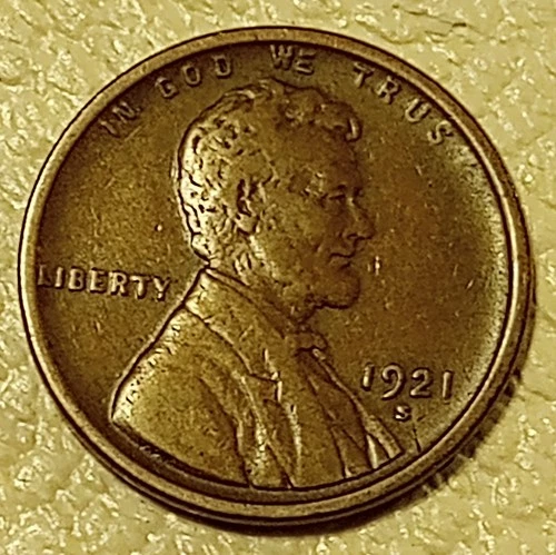 1921-S Lincoln Wheat Small Cent Bronze Coin San Francisco BN
