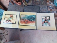 Lot Of 3 Amado Maurillo Pena Ceramic 8"  Tiles 