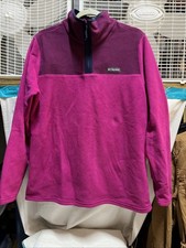 COLUMBIA QUARTER ZIP FLEECE SIZE LARGE.. MIDNIGHT LAKE. NWT VERY NICE 