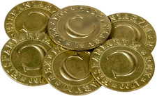 Gold Pirate Themed Gaming Doubloons 35Mm Replica Coins Pack of 6