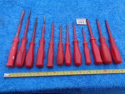 12 x Elektriker isolierte Schraubendreher. Verschiedene Werkzeuge. Restposten #191