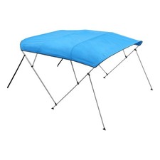 Boat Bimini Top 4-Bow, 600D Waterproof Fabric  Aluminum Frame, Foldable w/ Bag