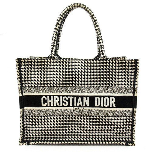 Dior Book Tote Medium M1296ZTQT_M911 canvas Tote Bag Black White USED