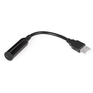 Mini USB Microphone d'enregistrement PC Ordinateur de bureau portable (noir)
