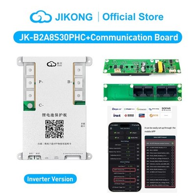 Jk-B2A8S30PHC 300A Active BMS 4S/8S 12V/24V Lifepo4 Li-Ion Lto Battery RS485 CAN