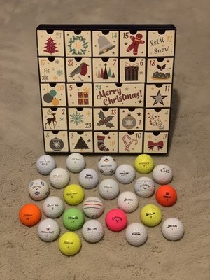 Adventskalender Weihnachten 25 Golfbälle, Geschenk (009)