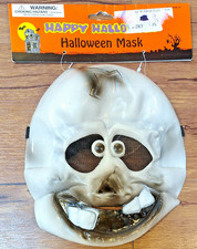 Skeleton Vinyl Face Mask Halloween Skull Age 3 And Up White And Black