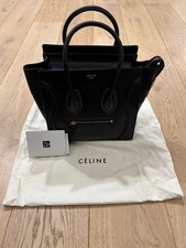 Celine Micro Luggage Smooth Calfskin Multicolor Stitching With Dust Bag Receipt