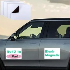2 Pack A4 Size 8.3  x11.7  Blank Car Magnet, Magnetic Signs for Vehicles with