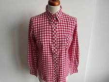 True Vintage Einhorn Hemd Bluse Gr. M/ 40 Langarm rot/ weiß kariert 70er